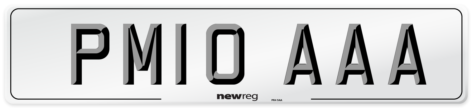 PM10 AAA Number Plate from New Reg